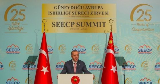صرح الرئيس التركي ( رجب طيب أردوغان ) خلال مشاركته في قمة "عملية التعاون في جنوب شرق أوروبا" أن بلاده لا تتلقى الدعم الكافي لحماية السوريين وإعادتهم لبلادهم.